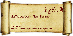 Ágoston Marianna névjegykártya